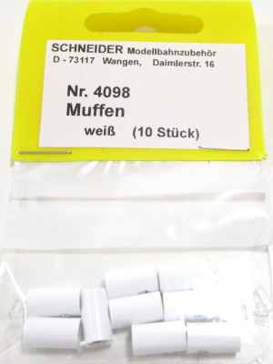 Schneider 4098 - Muffen 10 Stück weiß  - OVP NEU