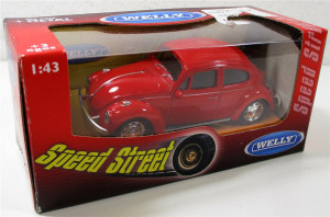 Modellauto 1:43 Welly Speed Street VW Käfer rot OVP (2343F)