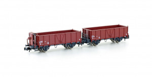 Hobbytrain N H24352 2er Set offene Güterwagen L6 SBB, Ep.IV, Stahl-Ausführung - NEU