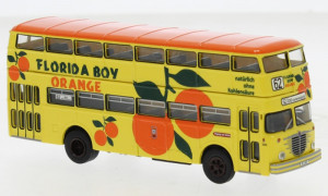 Brekina H0 1/87 61262 Büssing D2U Doppeldecker Pop-Bus 1960, BVG - Florida Boy Orange,  - NEU