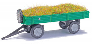 Busch H0 1/87 210010225 MH: Anhänger T4 m.Heu grün