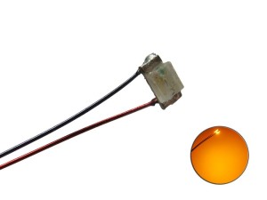 LED SMD 0603 mit Kupferlackdraht orange