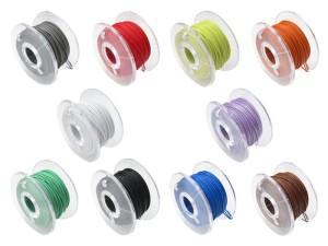 10x 10m Set Sortiment Spulen Mikrokabel Litze flexibel FEP 0,014mm²