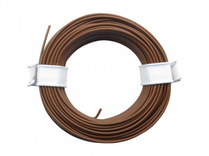 10 Meter Ring Miniaturkabel Litze flexibel LIY 0,14mm² braun