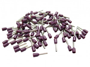 100 Aderendhülsen isoliert 0,25mm² N lila violett DIN 46228 Teil 4