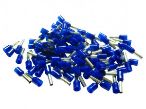 100 Aderendhülsen isoliert 2,5mm² N blau DIN 46228 Teil 4