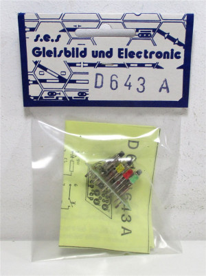 S.E.S GBS D-643A Ergänzungsplatine Hauptsignal 3-begriffig 3 Taster OVP (Z32-4g)