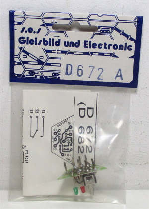 S.E.S GBS D-672A Ergänzungsplatine Hauptsignal 1 Schalter LED OVP (Z32-6g)