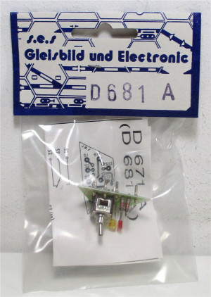 S.E.S GBS D-681A Ergänzungsplatine Gleissperrsignal 1 Schalter LED OVP (Z32-7g)