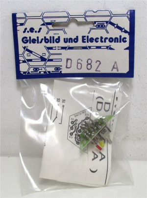 S.E.S GBS D-682A Ergänzungsplatine Gleissperrsignal 1 Schalter LED OVP (Z32-8g)