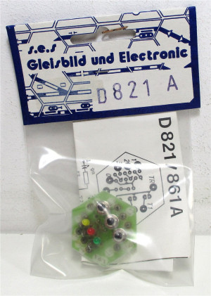 S.E.S GBS D-821A Ergänzungsplatine Hauptsignal 3 Taster LED OVP (Z63-1g)