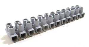 Elastik-Lüsterklemmen 1 Stück grau 12 Klemmen (Z58)
