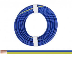 Donau Elektronik 318-223 Drillingslitze 0,14 mm² / 5 m blau-blau-gelb      