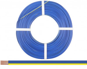 Donau Elektronik 318-223-25 Drillingslitze 0,14 mm² / 25 m blau-blau-gelb      