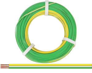 Donau Elektronik 318-354-25 Drillingslitze 0,14 mm² / 25 m gelb-weiss-grün      