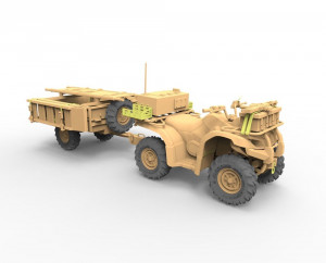 # Bronco Models 1:35 CB35207 British Army ATV Quad Bike and Trailer w/Soldier