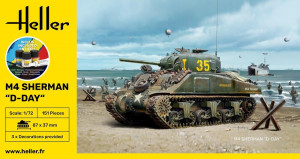 Heller 1:72 56892 STARTER KIT M4 Sherman D-Day