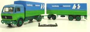 Spur H0 1/87 Herpa 811330 LKW MB Planenhängerzug Hamburg "Heik Hannover" - OVP -  (42 / 24)