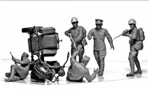 Master Box Ltd. 1:32 MB3590 Accident. Soviet & German military men,