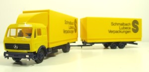 Spur H0 Herpa 829292 LKW MB  "Schmalbach Lubeca" Tandem OVP (43/28)