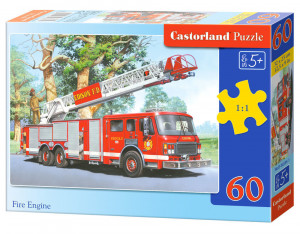 Castorland  B-06595-1 Fire Engine, Puzzle 60 Teile
