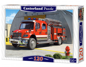 Castorland  B-12831-1 Fire Engine,Puzzle 120 Teile