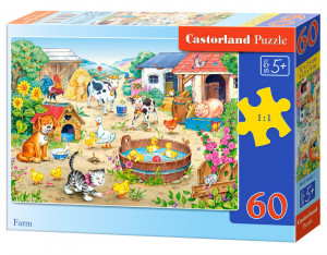 Castorland  B-06663-1 Farm, Puzzle 60 Teile