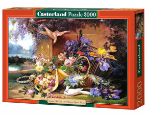 Castorland  C-200276-2 Elegant Still Life with Flowers, Eugene Bidau. Puzzle 2000 Teile
