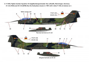 KINETIC 1:48 K48083 F-104G German Air Force and Marine