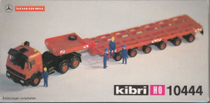 Spur H0 1/87 Kibri 10444 Bausatz Schwerlastzugmaschine mit Scheuerle Auflieger - OVP   (697B)