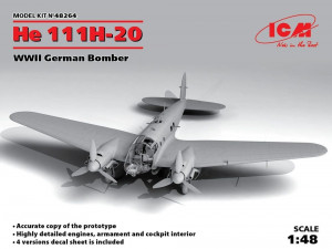 ICM 1:48 48264 He 111H-20, WWII German Bomber