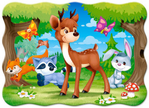 Castorland  B-03570-1 A Deer and Friends, Puzzle 30 Teile
