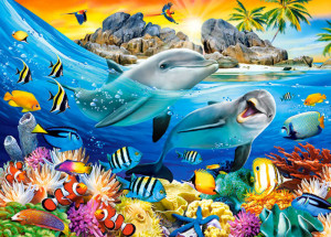 Castorland  B-018468 Dolphins in the Tropics Puzzle 180 Teile