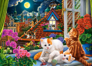Castorland  B-018499 Kittens on the Roof Puzzle 180 Teile