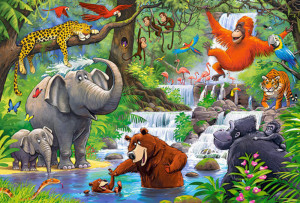 Castorland  B-040315-1 Jungle Animals, Puzzle 40 Teile maxi