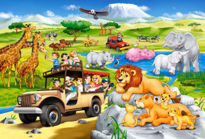 Castorland  B-040322-1 Safari Adventure, Puzzle 40 Teile maxi