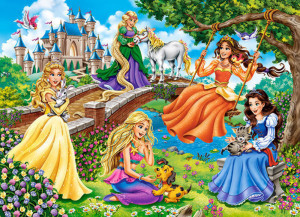 Castorland  B-070022 Princesses in Garden, Puzzle 70 Teile