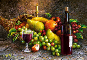 Castorland  C-104604-2 Fruit and Wine, Puzzle 1000 Teile