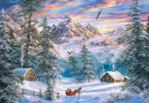 Castorland  C-104680-2 Mountain Christmas, Puzzle 1000 Teile