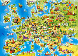 Castorland  B-111060 Map of Europe, Puzzle 100 Teile