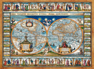 Castorland  C-200733-2 Map of the world,1639,Puzzle 2000 Teile