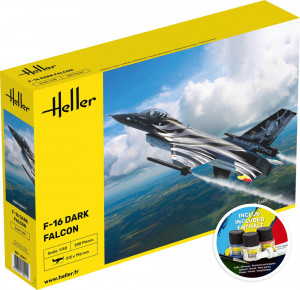 Heller 1:48 35411 STARTER KIT F-16 Dark Falcon