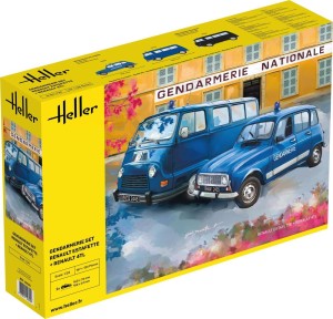 Heller 50325 Maßstab 1:24 GENDARMERIE SET RENAULT ESTAFETTE + RENAULT 4TL