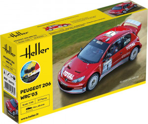Heller 1:43 56113 STARTER KIT Peugeot 206 WRC'03 - NEU