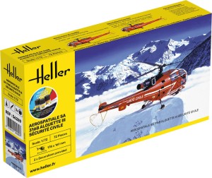 Heller 1:72 56289 STARTER KIT Alouette III Sécurité Civile