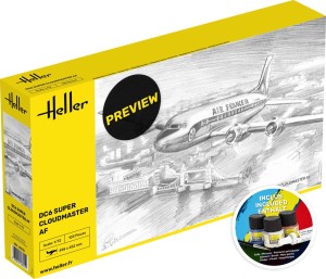 Heller 1:72 56315 STARTER KIT DC6 Super Cloudmaster AF