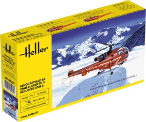 Heller 1:72 80289 Alouette III Sécurité Civile