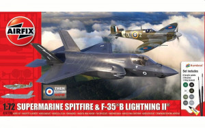 Airfix 1:72 A50190 'Then and Now' Spitfire Mk.Vc & F-35B Lightning II - NEU