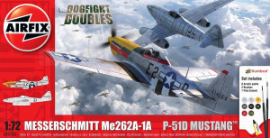 Airfix 1:72 A50183 Messerschmitt Me262 & P-51D Mustang Dogfight Double