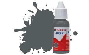 Humbrol  DB0125 HUMBROL ACRYLIC DROPPER BOTTLE 14ML No.125 US Dark Grey Matt - NEU